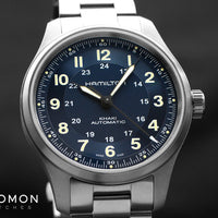 Khaki Field Titanium Auto 42 Blue - Bracelet Ref. H70545140